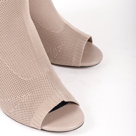 Alexander Wang Peep-Toe Cat Sock Booties in Nude - Picture 5 of 9